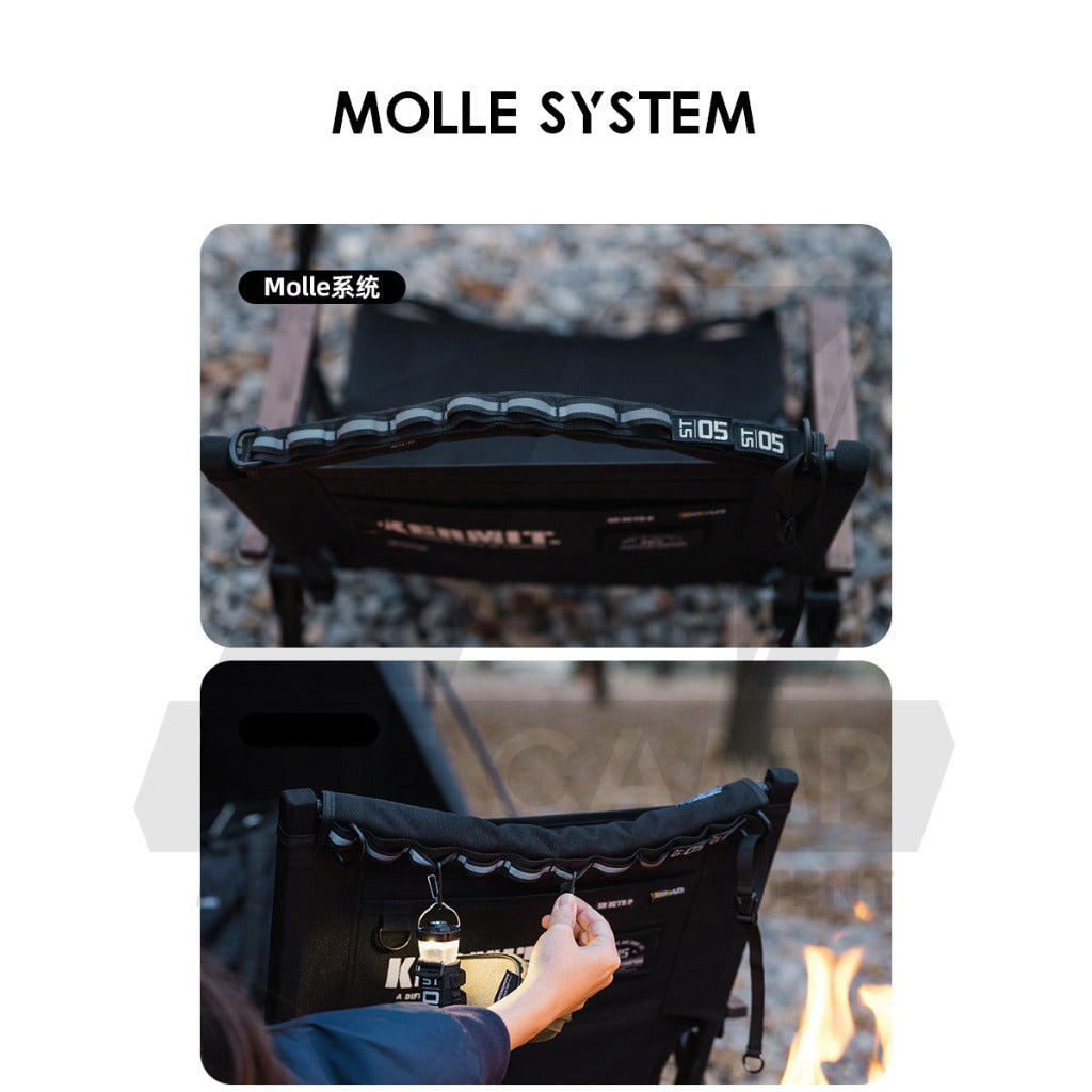 Shinetrip Hanging Loop Strap Molle System Kermit Chair Hanger Lamp Flysheet Pole Rod Bag Tactical Black