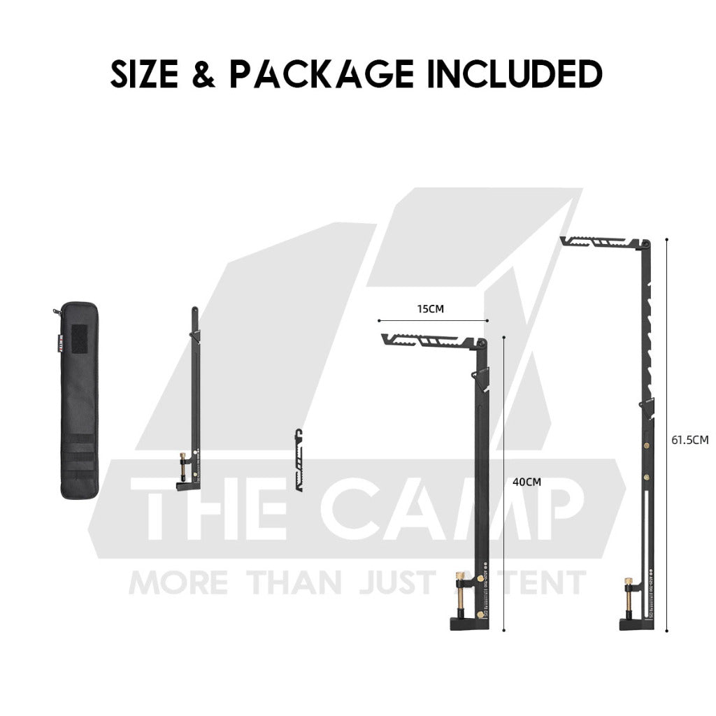 Shinetrip Lamp Pole Adjustable Height Outdoor Camping Stainless Steel Light Stand Rack Table Hanger A520