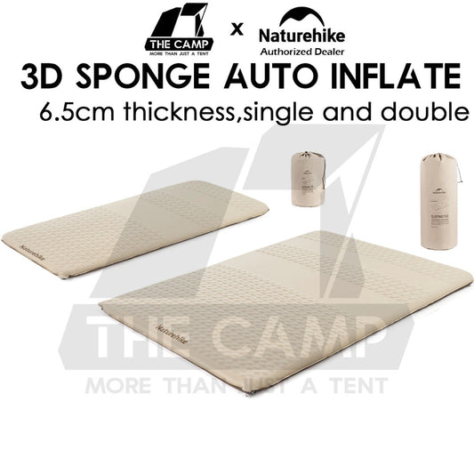 Naturehike Sponge Bed 6.5cm Mattress Auto Inflate Inflatable Pad Tilam YuGu C6.5 CNK2300WS012