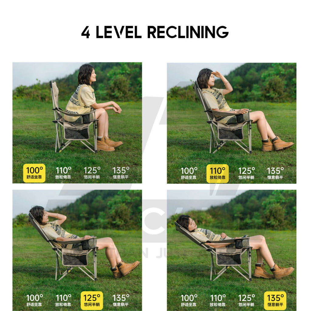 Naturehike Detachable 2 In 1 Lounge Chair T05J Recliner With Table Outdoor Camping Foot Rest Reclining CNK2350JJ011