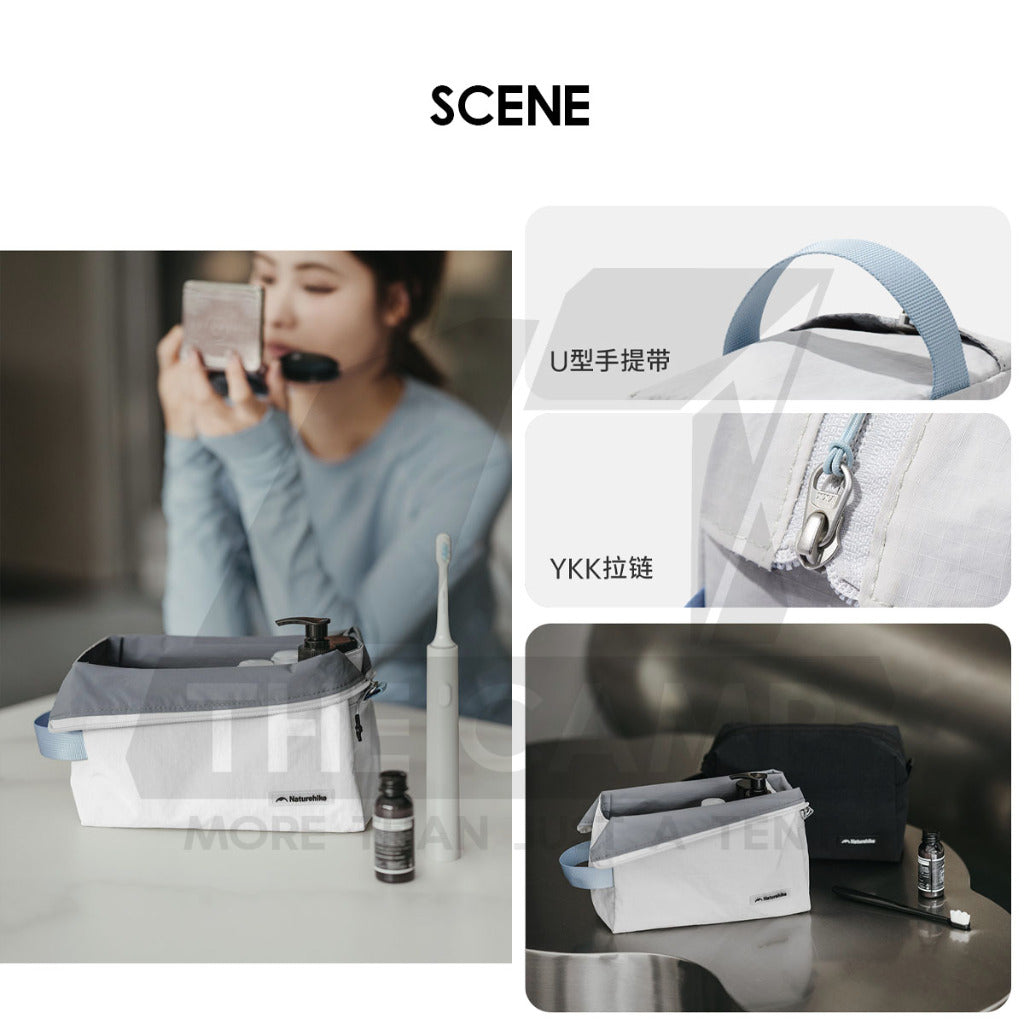 Naturehike Toiletry Bag Oxygen Series Splash Proof Outdoor Trip Wash Bag Travel Business Cosmetic Beg Black CNK2450XB024