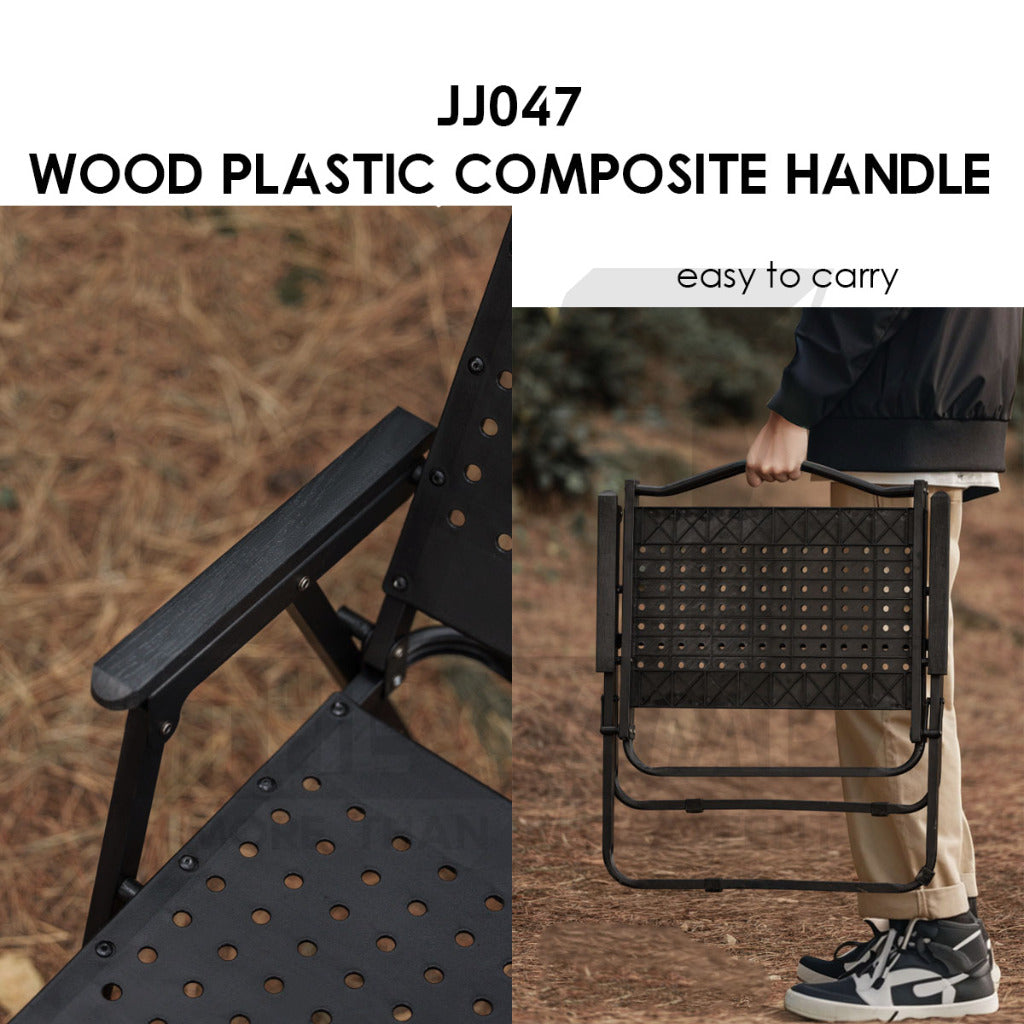 Blackdog Foldable Double Layer Kermit Chair PP Folding Camping Outdoor Tent Table Black CBD2450JJ016 CBD2450JJ047