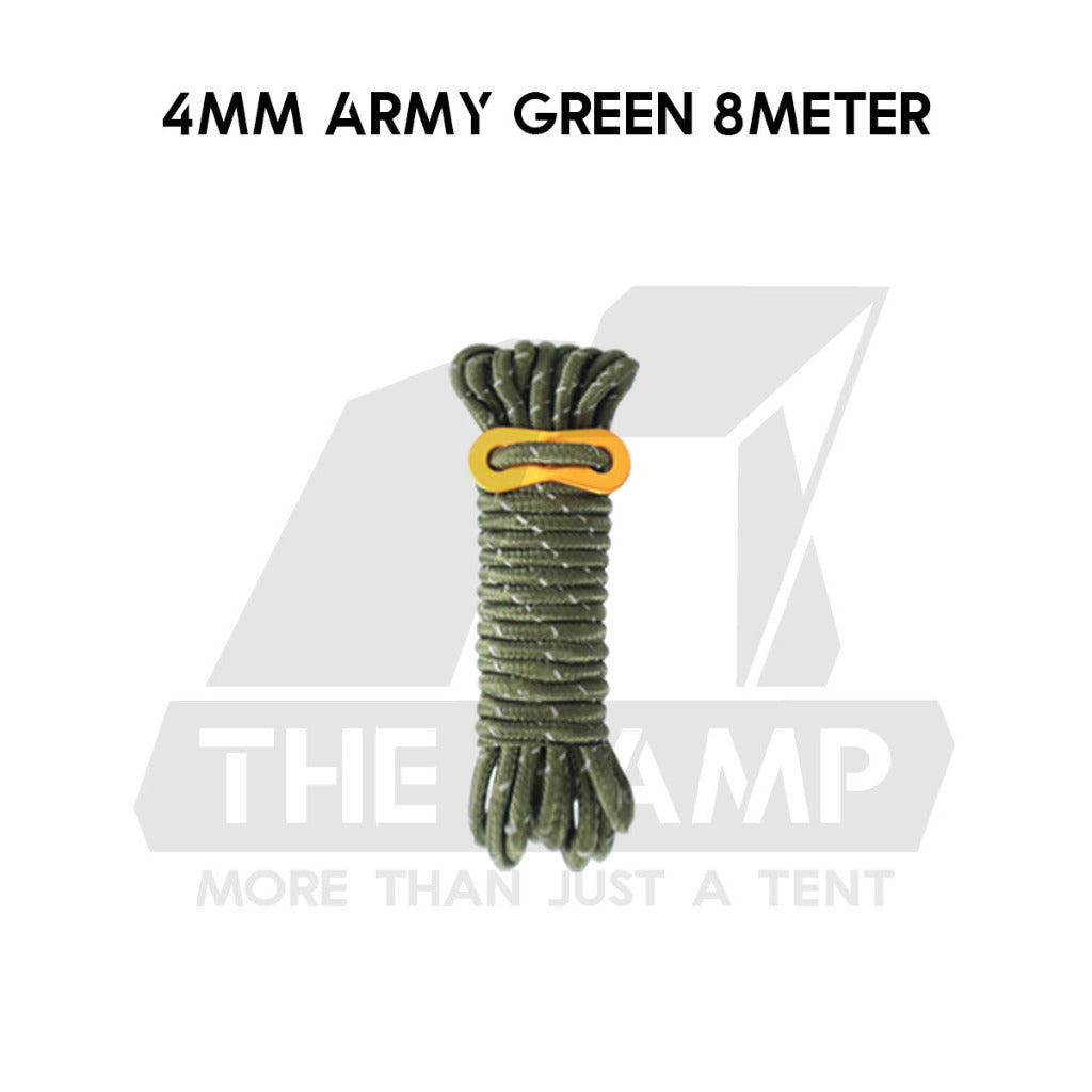 Camping 4mm / 5mm Super Reflecitive 4meter or 8meter Paracord Rope Pulley Adjuster Flysheet Tarp Tent Camp Hiking Pole