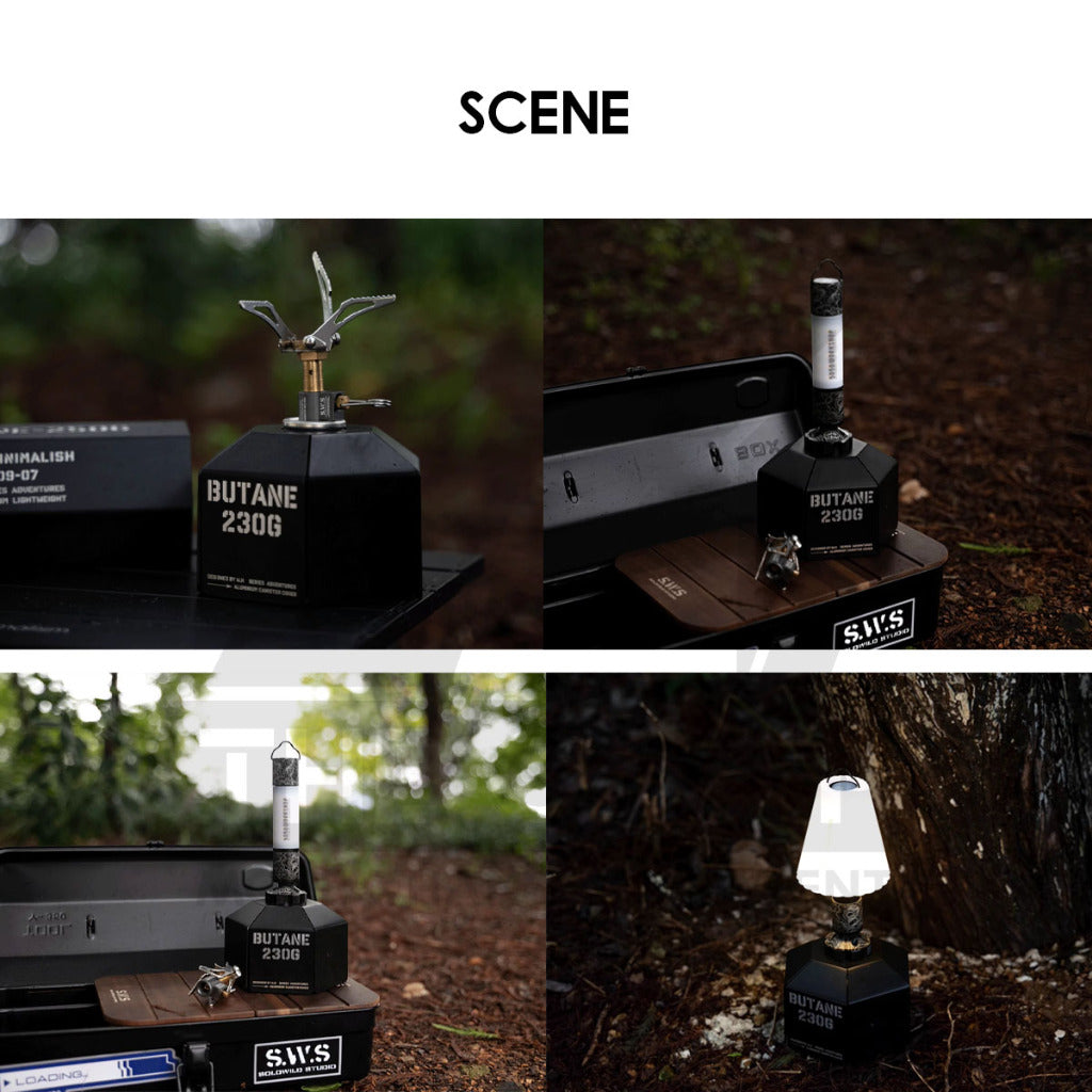 Wellhike SWS Metal Gas Cover / Sleeve Tactical Style Outdoor Camping Butane Protective Case Canister Cartridge