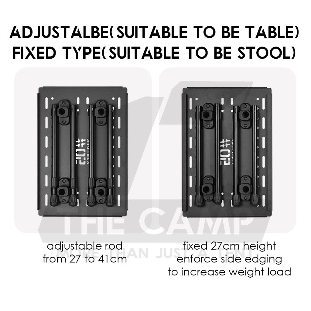 Shinetrip Stool / Table IGT Standard 1 Module Surface Panel Adjustable / Fixed Combination Table Outdoor Camping