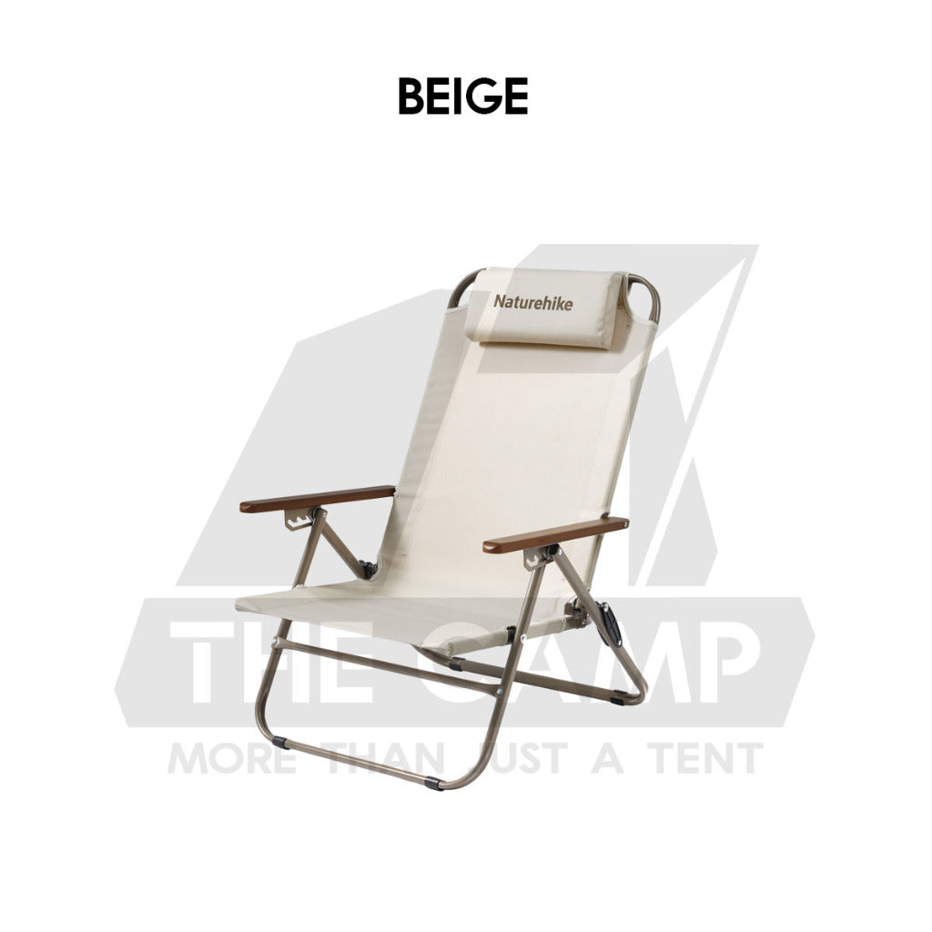 Naturehike T02 Recliner Chair with Arm Rest Portable Adjustable Outdoor Camping Kerusi Healing High Back CNK2550JJ012