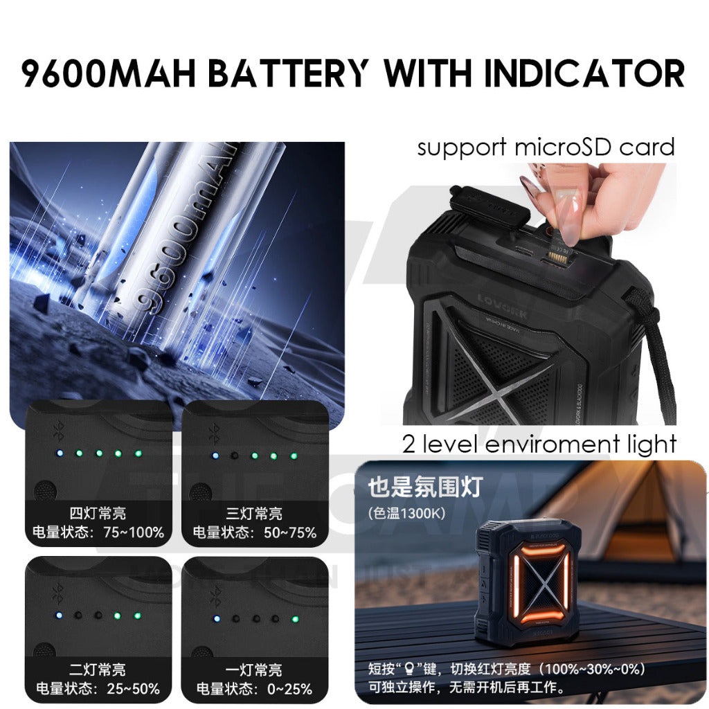 Blackdog x Lovork Outdoor Speaker Limited Edition with RGB TWS 5.3 Bluetooth Deep Low Bass High Volume CBD2450PJ021