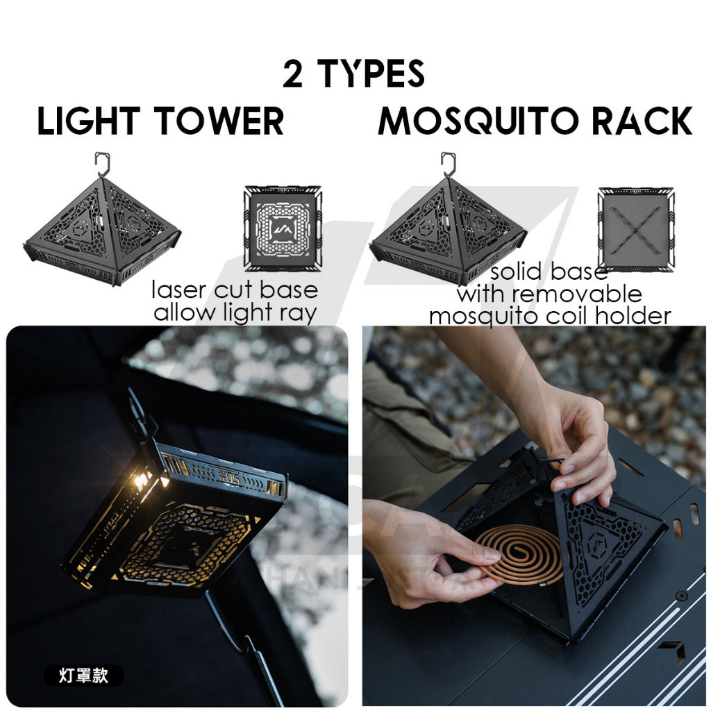 Shinetrip Pyramid Light Tower / Mosquito Rack Coil Holder 19 Tornado Light Lamp Outdoor Camping Tactical Style