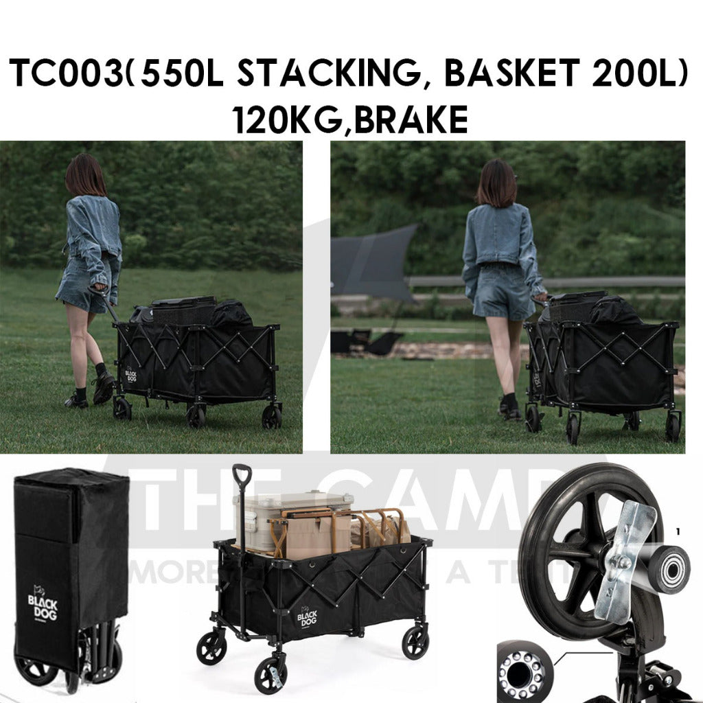 Blackdog Camping Wagon Cart Thickwheel Citywalk 150L 200L 320L 380L 450L Trolley Table Top BD-TC002 CBD2450JJ014