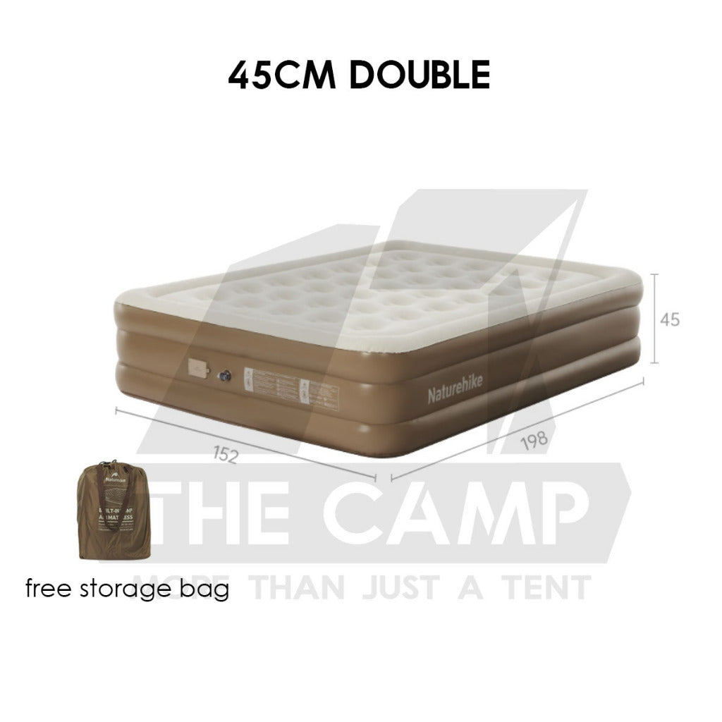 Naturehike Air Bed 25cm 38cm 45cm Single Double Triple with Pump Mattress Outdoor Camping Tilam Angin CNK2550WS013