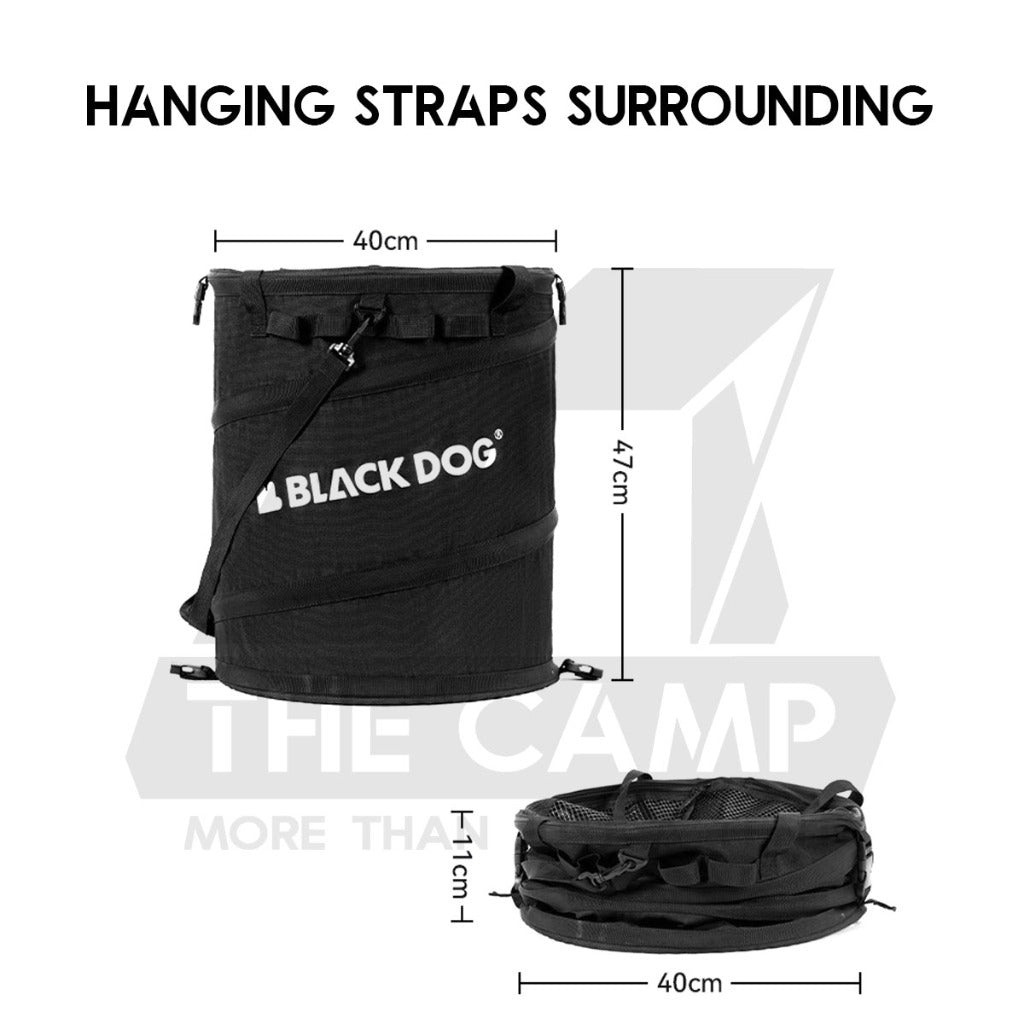 Blackdog Foldable Bucket Bag Laundry Basket 40L Folding Dustbin Trashbin Strorage Outdoor Camping Sundries CBD2450XB011