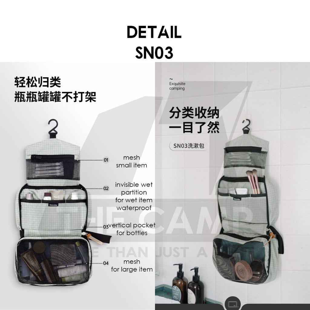 Naturehike Square Toiletry Bag Outdoor Business Trip Wash Bag Travel For Business Waterproof Cosmetic Bag NH21LX001