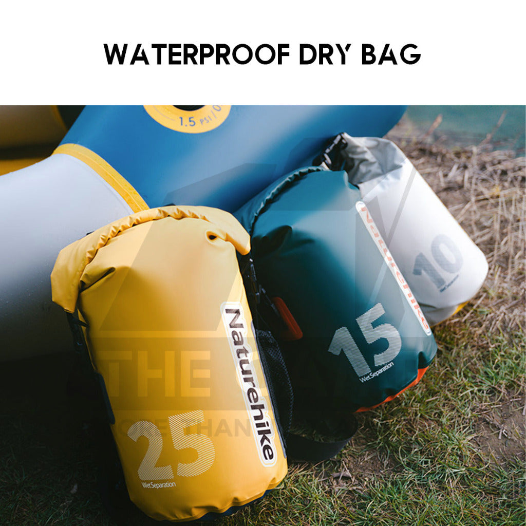 Naturehike Waterproof Dry Bag 10L 15L 25L Dry Wet Separation Backpack Outdoor Snorkeling Swimming Beach CNK2300BS017