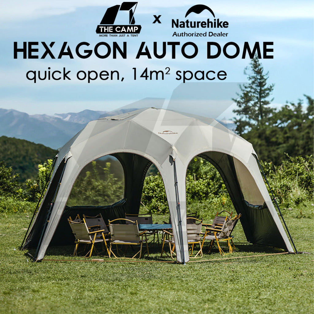 Naturehike Hexagon Auto Dome Shelter Cloud Boundary Quick Opening Tent Canopy Flysheet Door Mesh TPU Cloth CNK230WS014