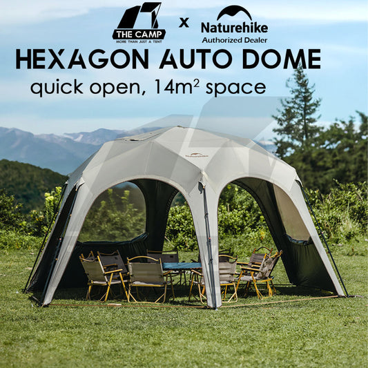Naturehike Hexagon Auto Dome Shelter Cloud Boundary Quick Opening Tent Canopy Flysheet Door Mesh TPU Cloth CNK230WS014