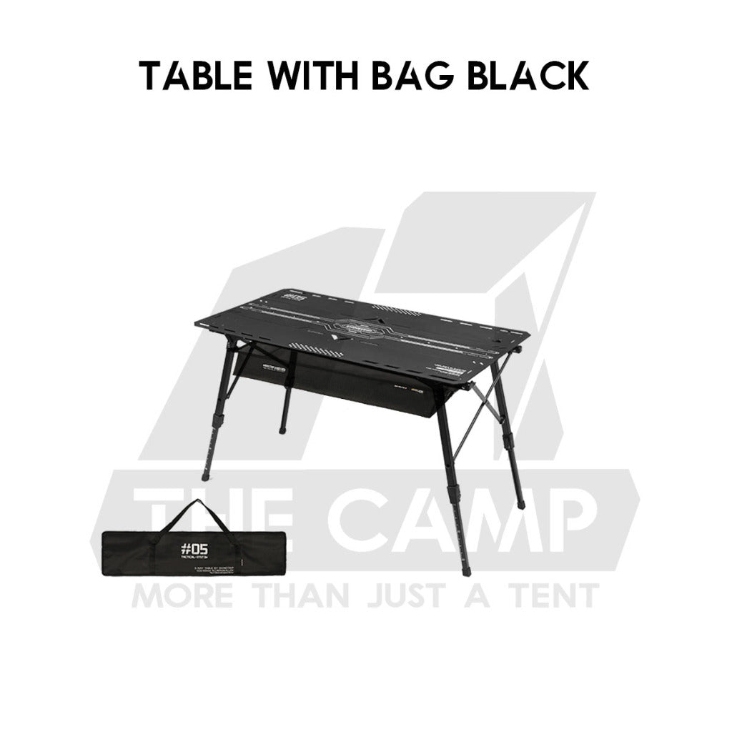 Shinetrip Starship 3 Plate Table Tactical Style IGT Expandable with Accessories Side Rack Stove BBQ Stand Meja
