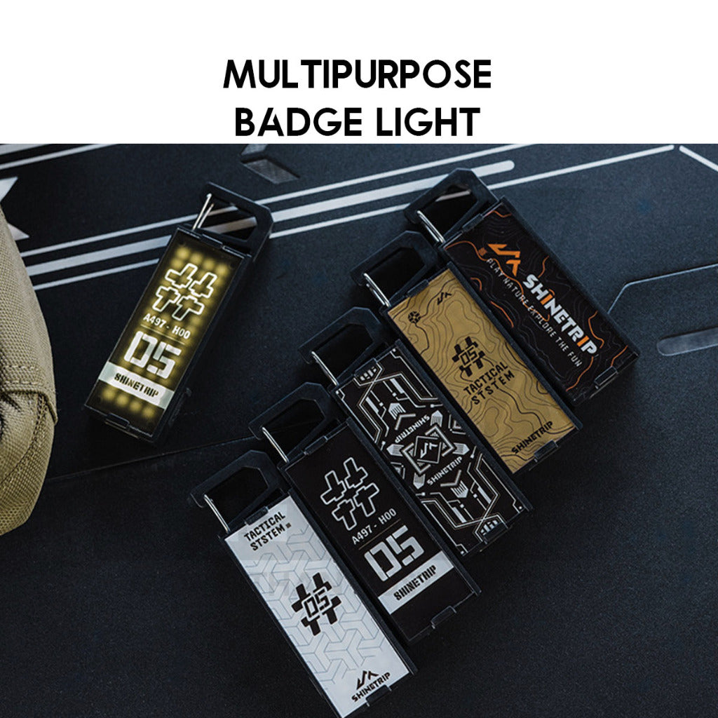 Shinetrip Tactical Badge Light Flashlight Outdoor Camping Flash Torch Light Magnet Hanging Lamp A497