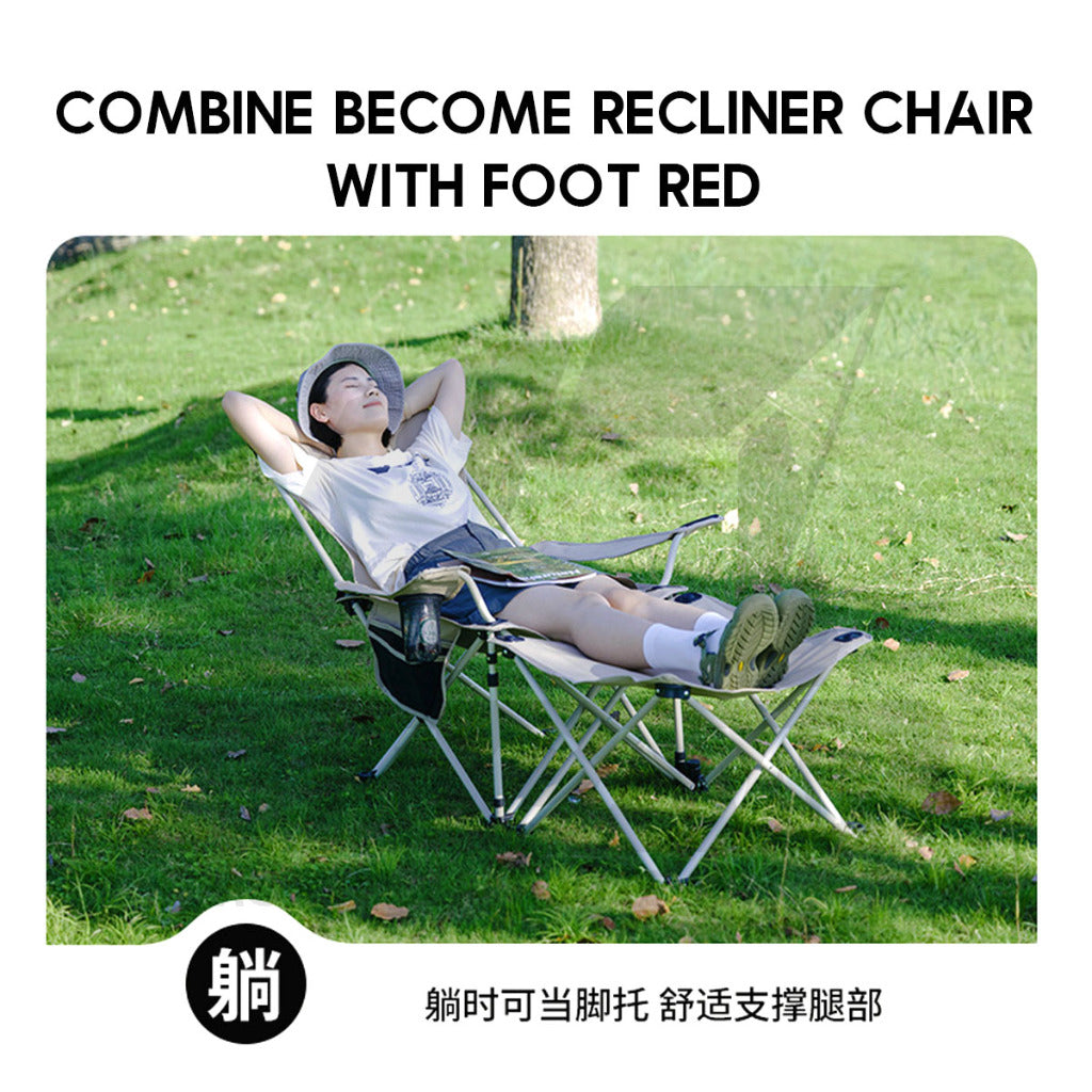 Naturehike Detachable 2 In 1 Lounge Chair T05J Recliner With Table Outdoor Camping Foot Rest Reclining CNK2350JJ011