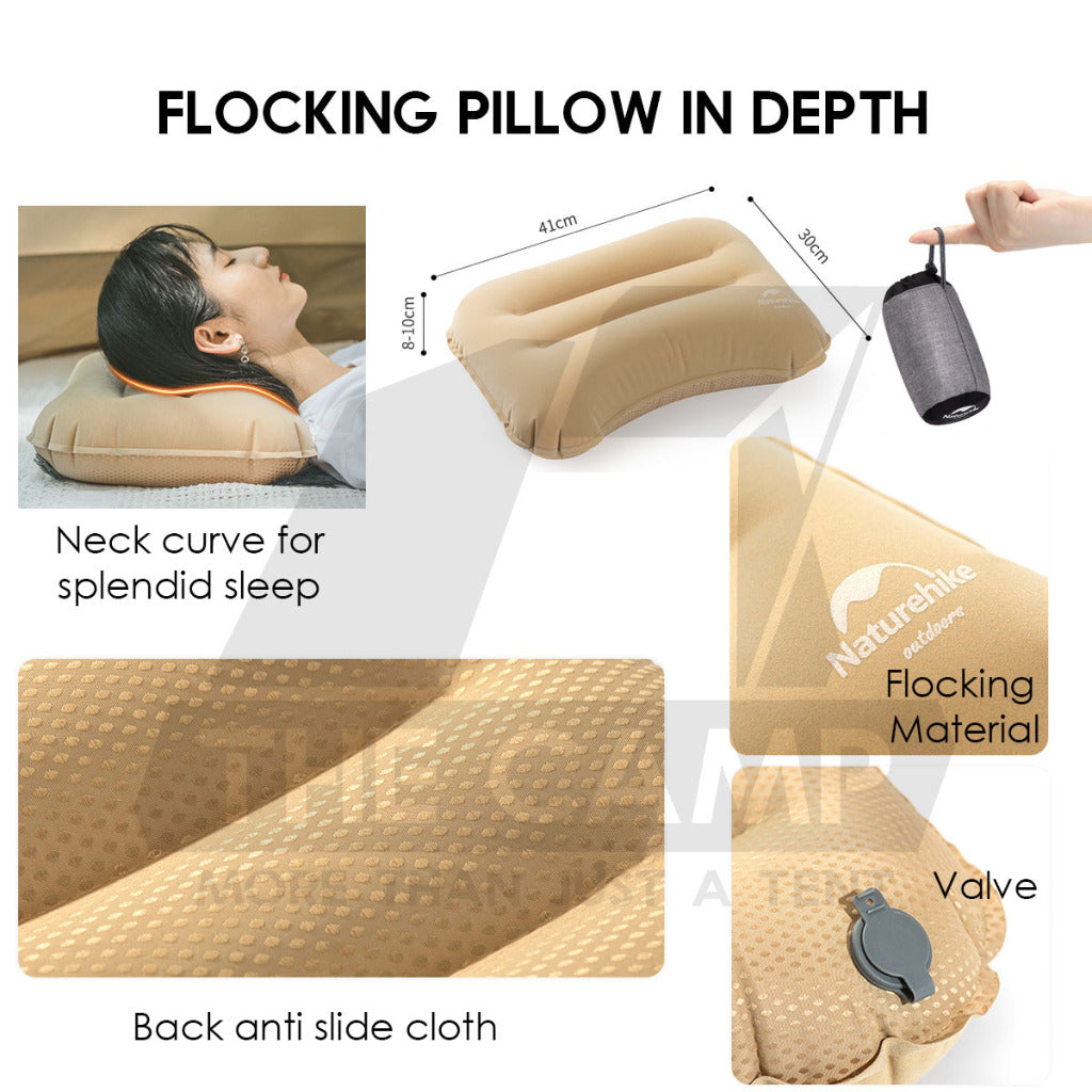 Naturehike Pillow Camping Inflatable Auto Inflate Automatic Aeros TPU Flocking Inflation Sleeping Bag Tent Flysheet Case