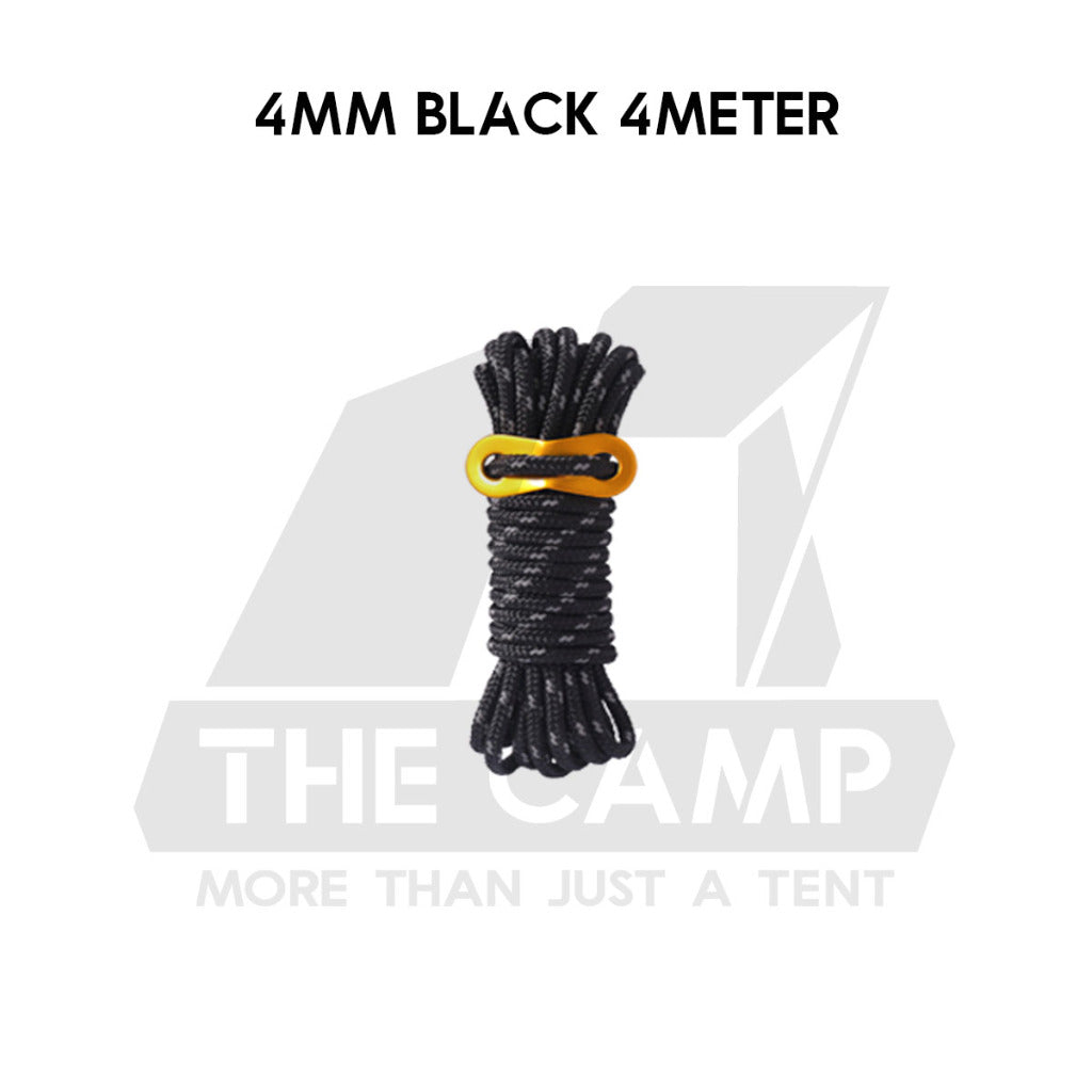 Camping 4mm / 5mm Super Reflecitive 4meter or 8meter Paracord Rope Pulley Adjuster Flysheet Tarp Tent Camp Hiking Pole