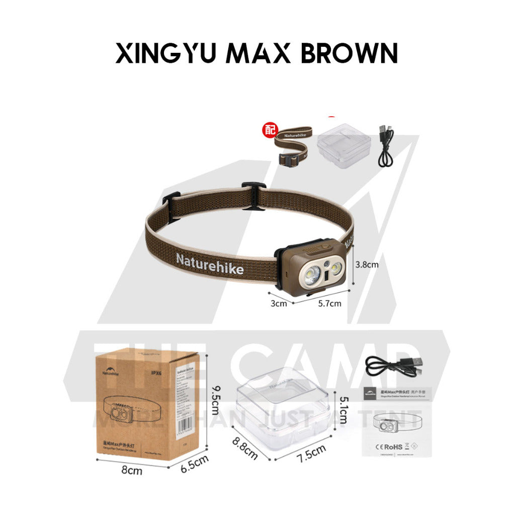 Naturehike LED Headlamp Battery Camping Hiking Headlight Ultralight Flashlight SOS Red Light IP66 CNK2300DQ020