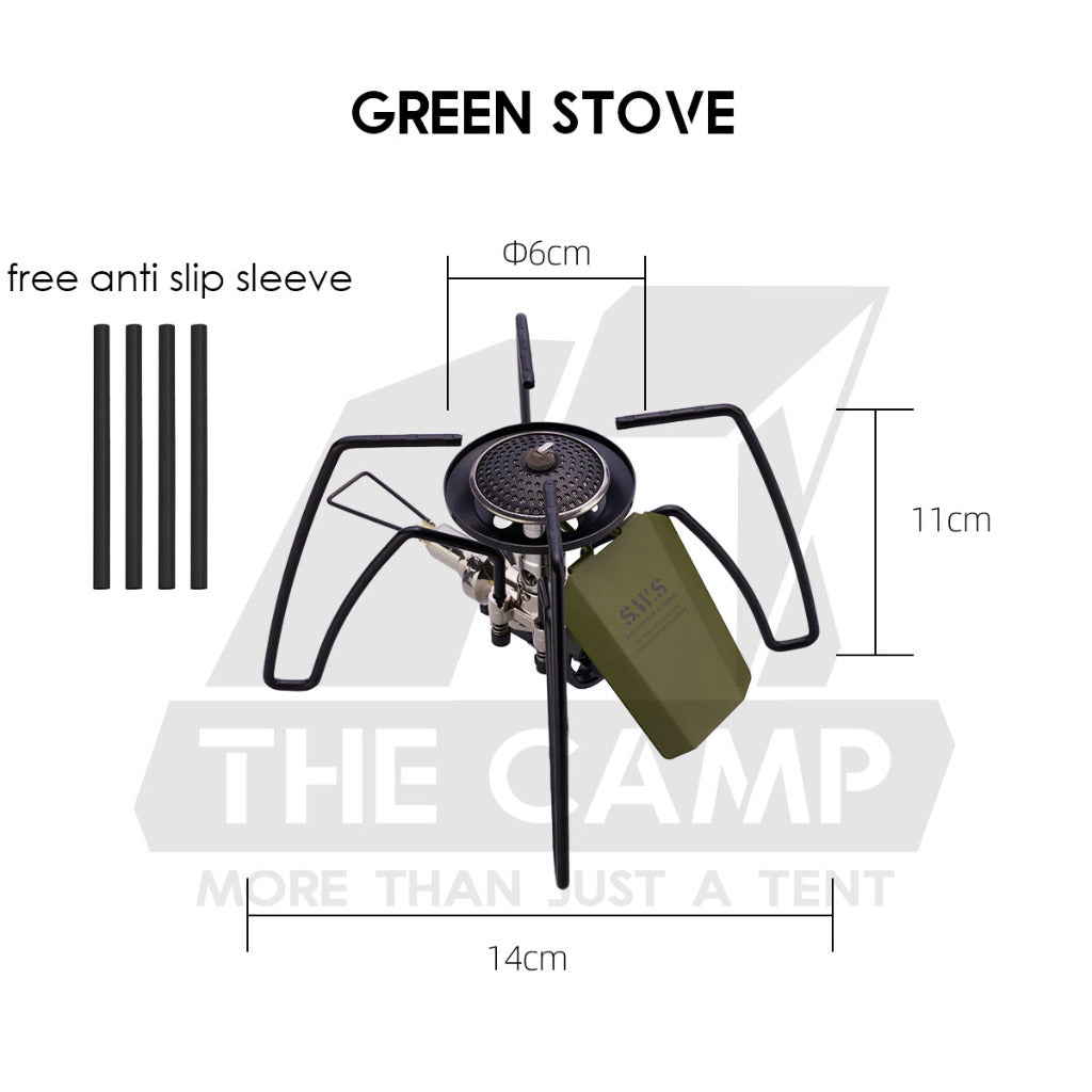 Wellhike SWS Spider Stove with Accessories Black Titanium Windshield Valve Turning Knob Regular Assist Bag Plate Rack