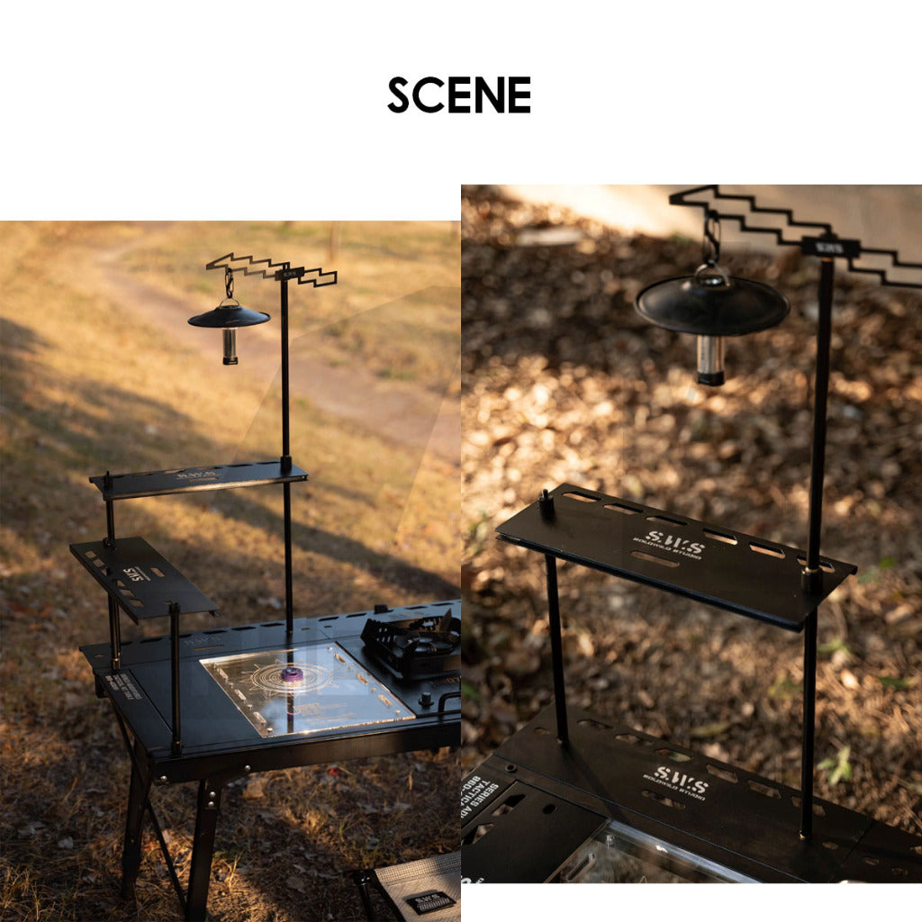 Wellhike SWS IGT Table Adjustable Height Expandable Side Spider Stove Acrylic Wood Plate Lamp Pole Water Dispenser