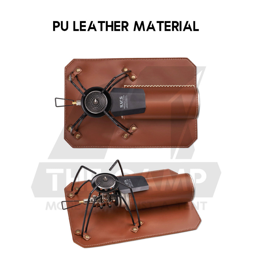 Wellhike SWS Spider Stove Base / Gas Sleeve PU Leather Case Set Soto Anti Slip Base Cover