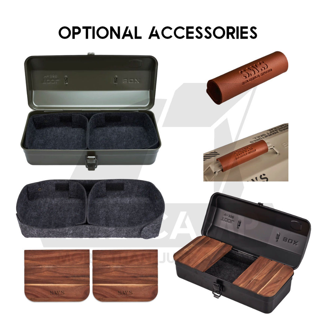Wellhike SWS Tactical Tool Box Optional PU Handle Wood Plate Inner Bag Kettle Soto Stove Outdoor Camping Storage Case