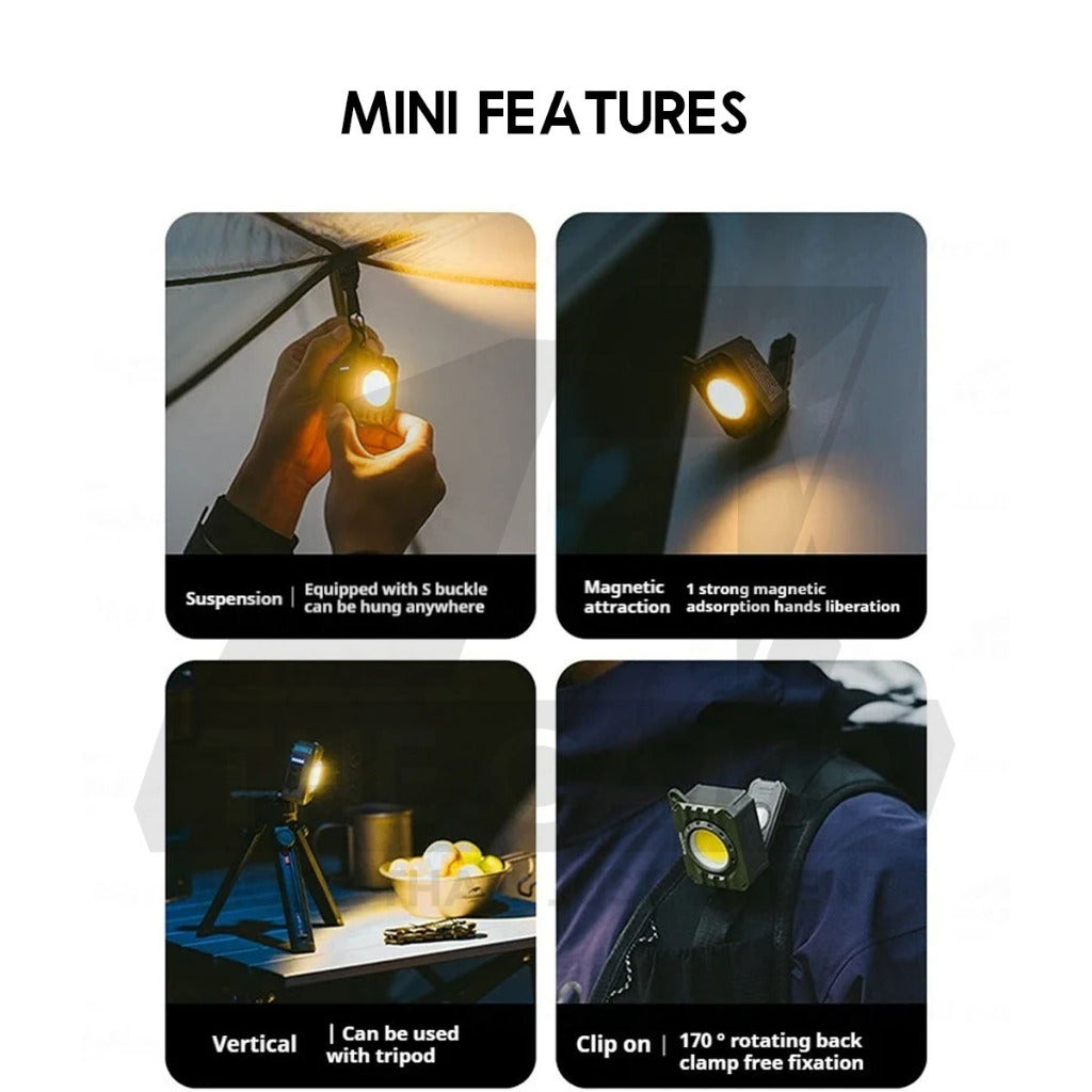 Naturehike Floodlight Lamp Large / Mini Pocket Hanging Light Outdoor Camping Lampu Spotlight CNK2300012 CNK2450ZM014