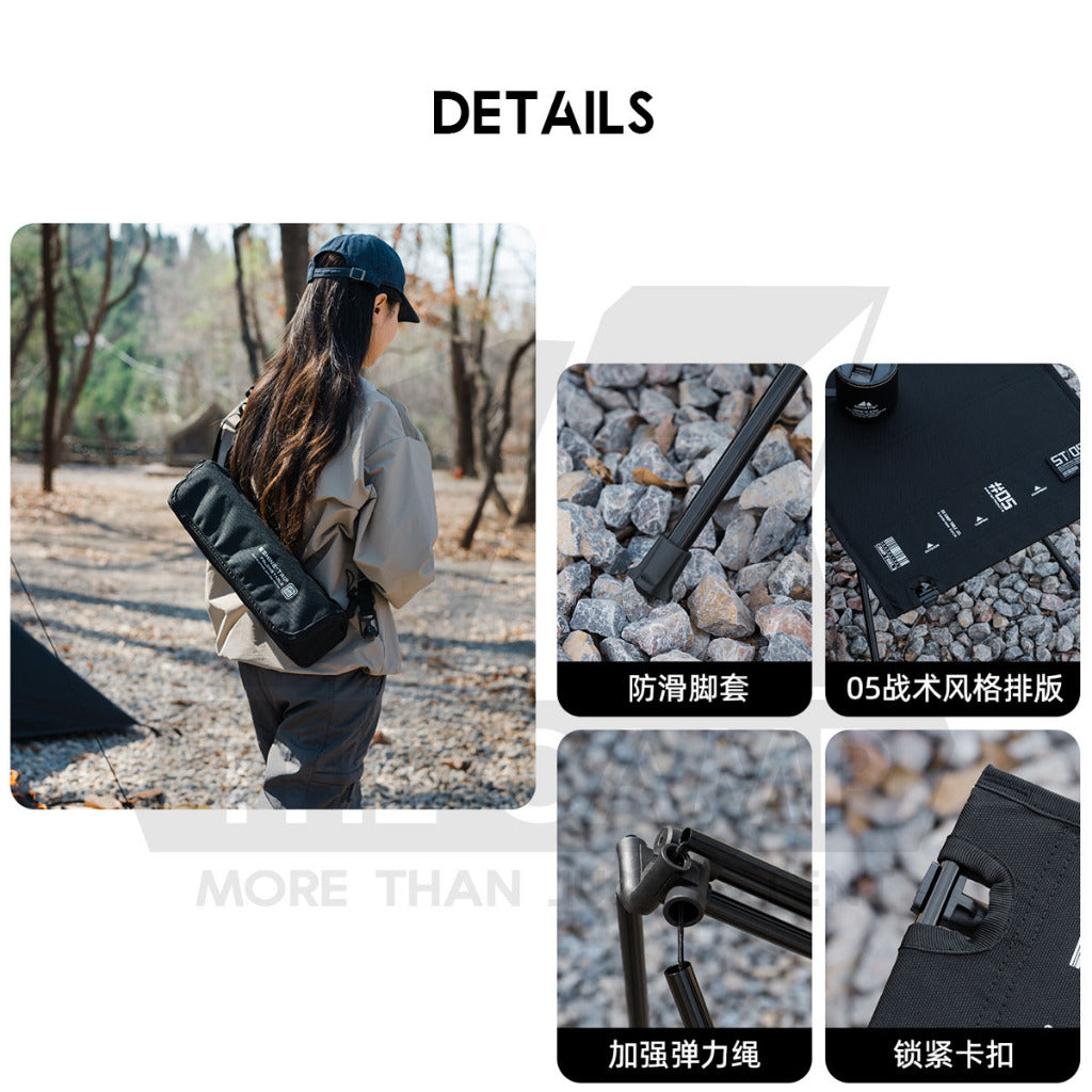 Shinetrip Cloth Table Tactical 1000D Foldable Folding Compact Lightweight Motor Outdoor Camping Meja Aluminium