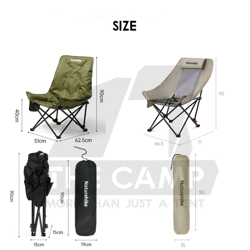 Naturehike SeaStar Reclining Chair High Back Recliner Cotton Mesh Kerusi Outdoor Camping Moon CNK2450JJ020 CNK2550JJ019