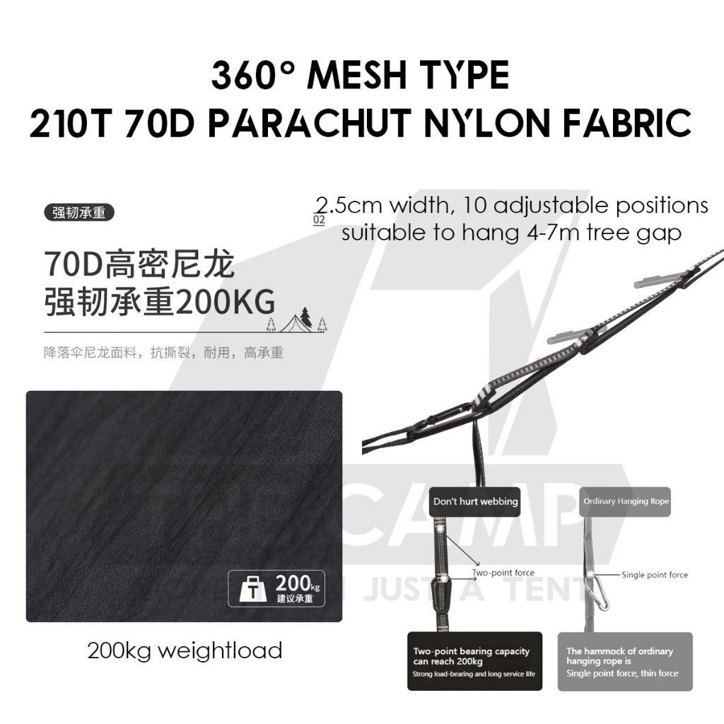 Naturehike Hammock Ultralight Double Hanging Mesh Anti Mosquito Outdoor Camping Bed Chair Table CNH22HJ001 NH21DC011