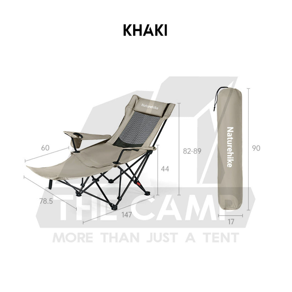 Naturehike T05 Reclining Chair with Mesh Head Rest Foot Rest Recliner Outdoor Camping Kerusi Healing CNK2550JJ023