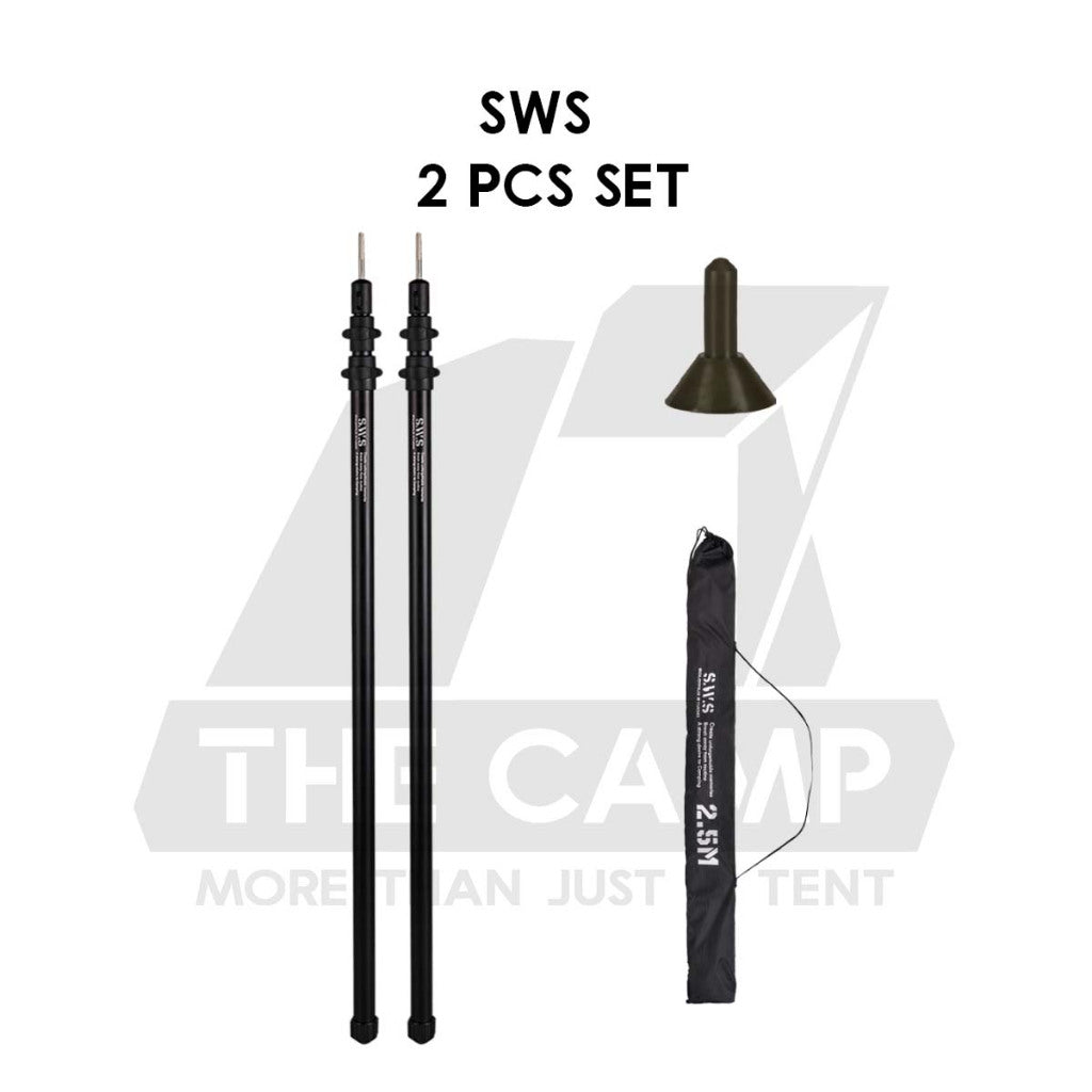 Shinetrip / SWS 2.5m Adjustable Pole Rod Quick Adjust for Flysheet Tarp Tent Camping Bag Hiking Awning Tactical Style