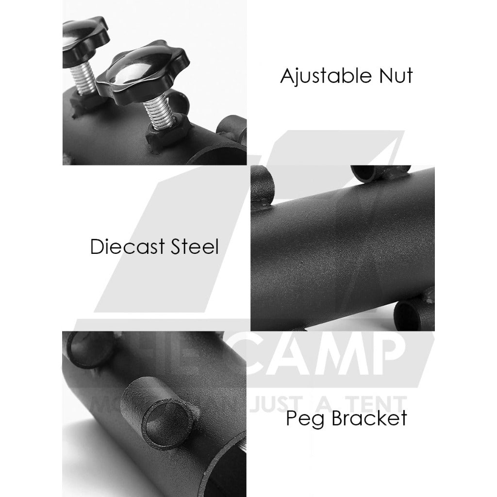 Camping Tent Steel Nail Peg and Pole Holder for Flysheet Tarp 20cm 30cm 35cm 40cm Awning Canopy Support Anchor