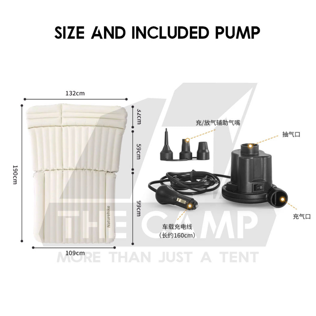 Naturehike Inflatable Car Air Bed Inflatable Mattress with Car Air Pump SUV All Type of Car Camping CNK2450WS011