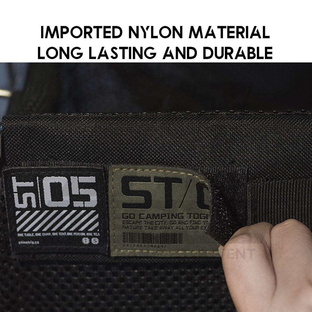Shinetrip ST05 Tactical Velcro Patch Nylon Metal Military Badge Sticker Outdoor Camping Gas Cover Sleeve Chair Table Bag
