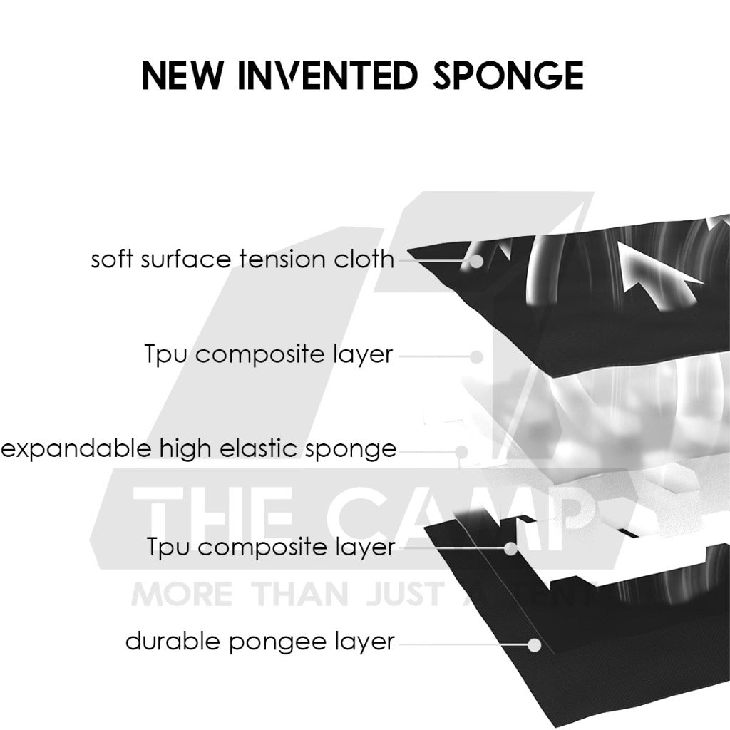 Blackdog 12cm Auto Inflate Cloud Sponge Bed Double Queen Outdoor Camping Mattress Tilam Hitam Black CBD2450WS043