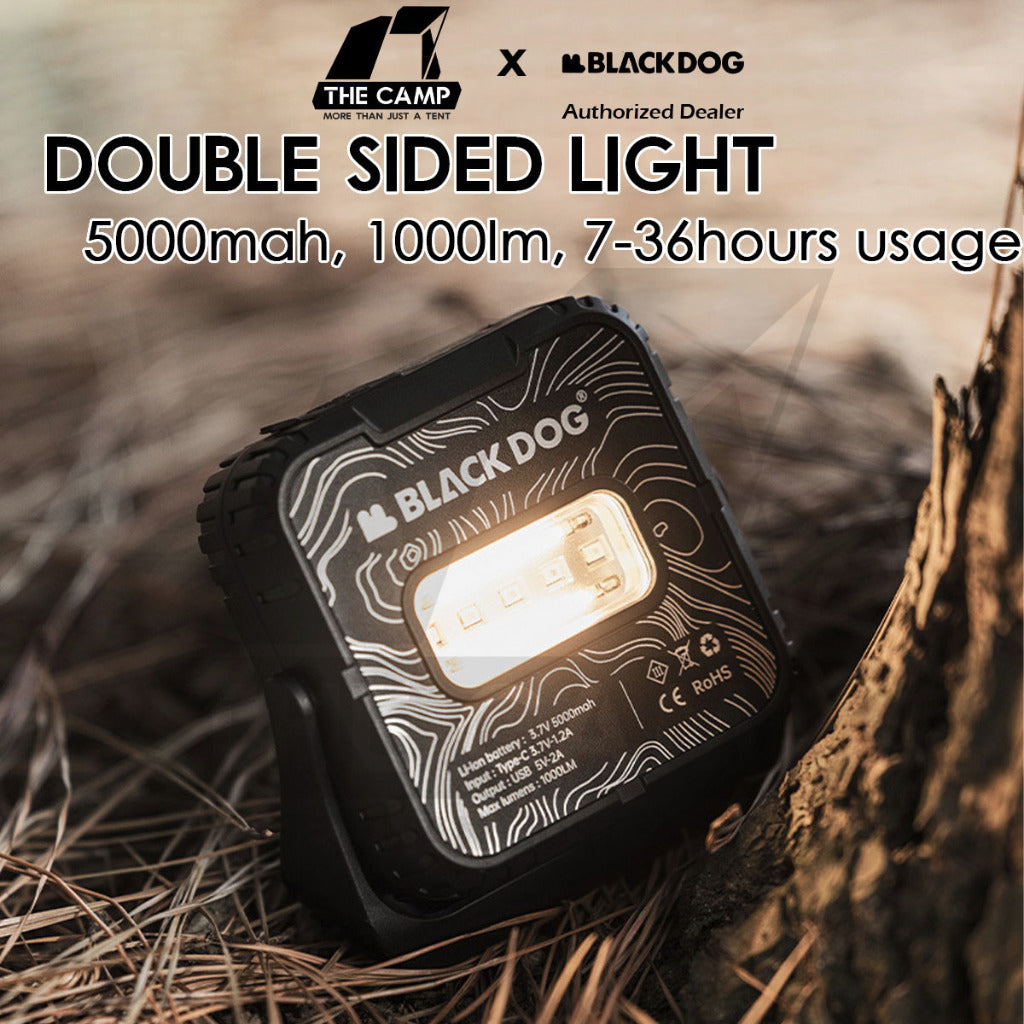 Blackdog Double Sided Light Outdoor Camping Lamp 5000mah Waterproof 1000lm UltraBright Magnet Hanging CBD2450ZM019