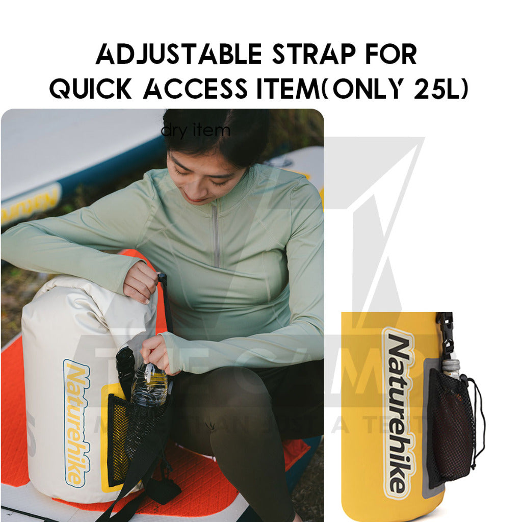Naturehike Waterproof Dry Bag 10L 15L 25L Dry Wet Separation Backpack Outdoor Snorkeling Swimming Beach CNK2300BS017