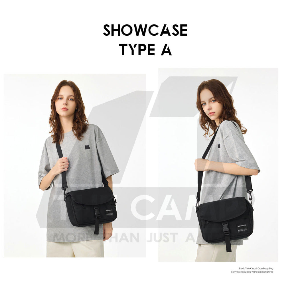 Blackdog Sling Shoulder Bag Outdoor Camping Travel Messenger Satchel Wallet Black Beg Unisex CBD2450XB017 CBD2450XB018