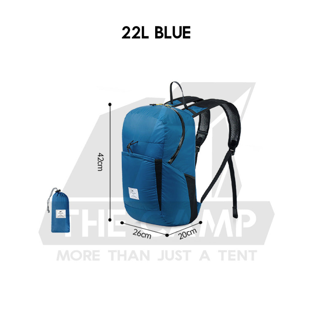 Naturehike Foldable Backpack 22L Nylon Outdoor Waterproof Folding Travel Storage Bag Ultralight Hiking NH17A017-B