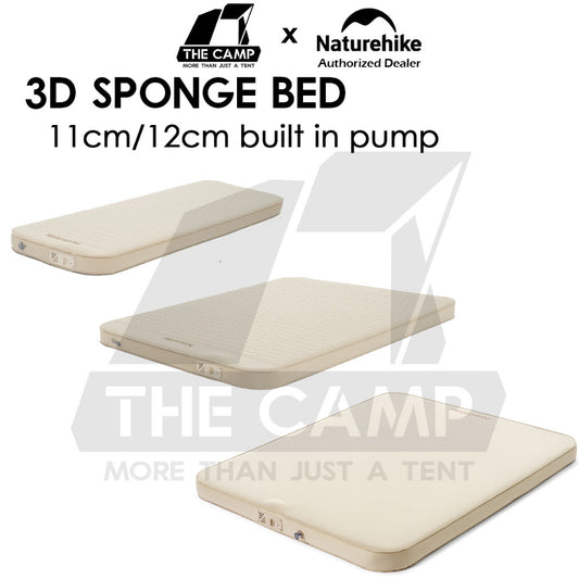Naturehike 3D Sponge Bed 12cm 11cm Mattress Auto Inflate Inflatable Pad Tilam YuGu C12 CNK2300WS011 CNH23DZ10002