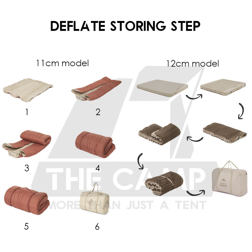 Naturehike 3D Sponge Bed 12cm 11cm Mattress Auto Inflate Inflatable Pad Tilam YuGu C12 CNK2300WS011 CNH23DZ10002