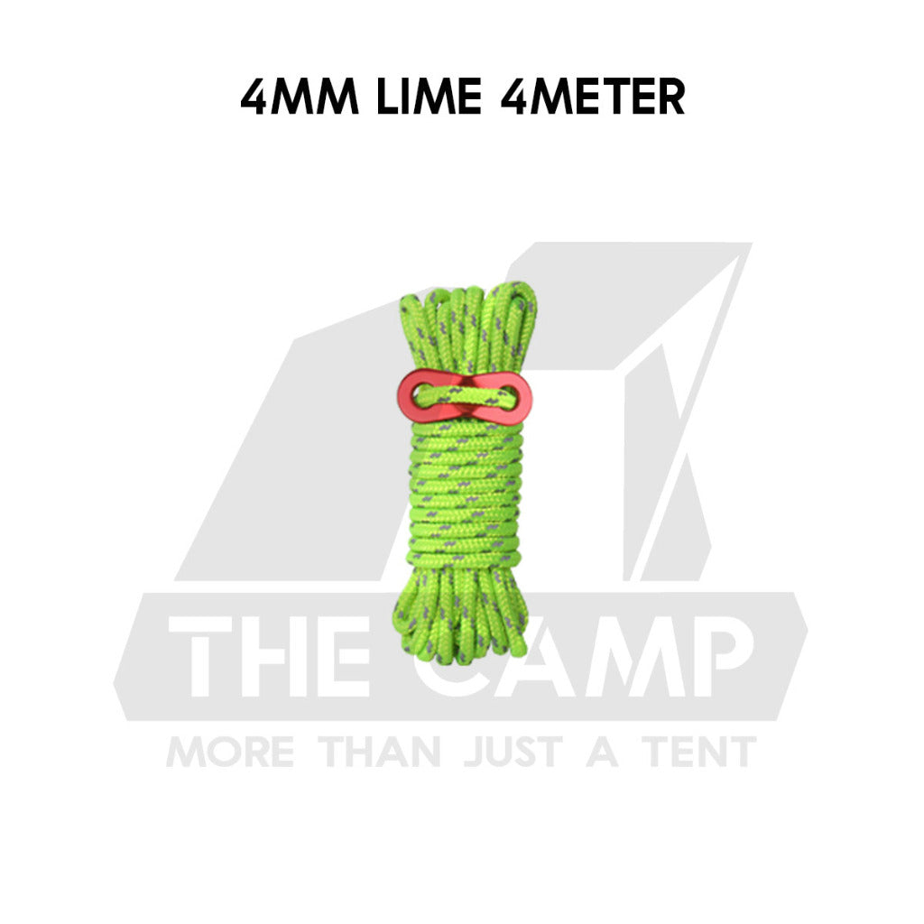 Camping 4mm / 5mm Super Reflecitive 4meter or 8meter Paracord Rope Pulley Adjuster Flysheet Tarp Tent Camp Hiking Pole