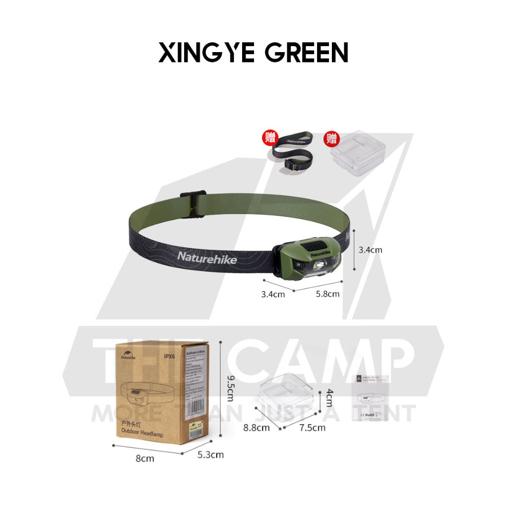 Naturehike LED Headlamp Battery Camping Hiking Headlight Ultralight Flashlight SOS Red Light IP66 CNK2300DQ020