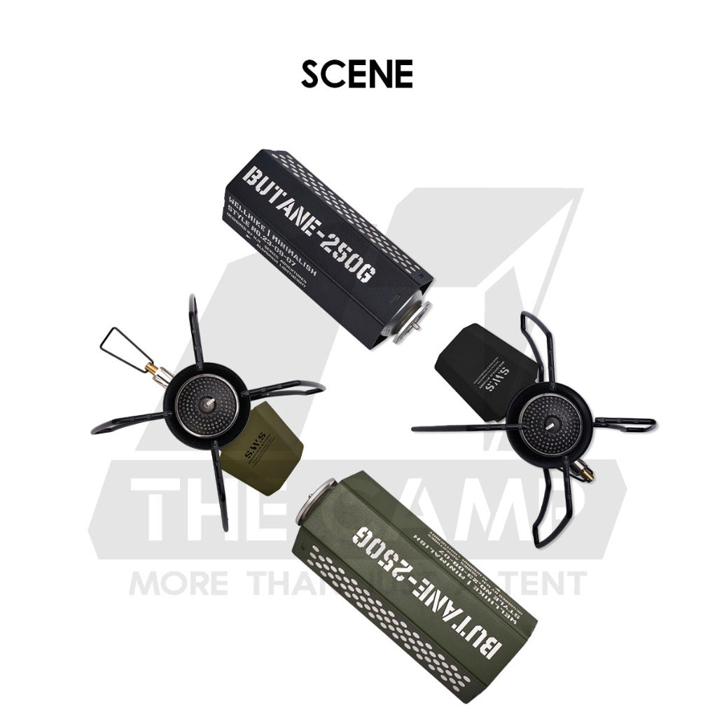 Wellhike SWS Metal Gas Cover / Sleeve Tactical Style Outdoor Camping Butane Protective Case Canister Cartridge