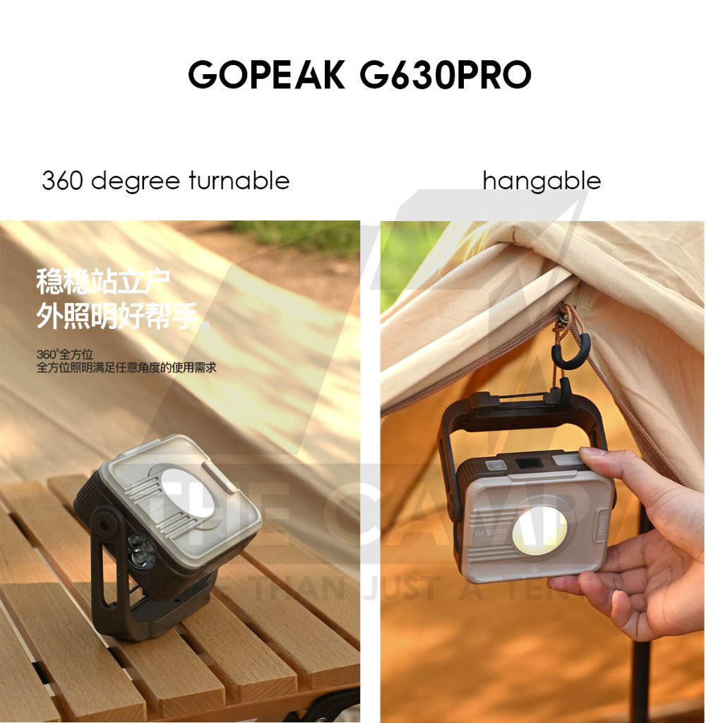 GoPeak G630pro Ultrabright LED Light Outdoor Camping Portable Foldable Lamp 6000mah Working Spotlight Floodlight Warning