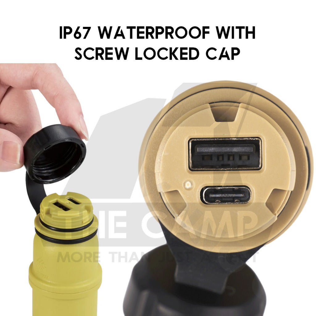 Waterproof Power Bank Light 5000mah IP67 Outdoor Camping Lantern Tripod Lamp Modular Type USB Rugged Elecom Nestout
